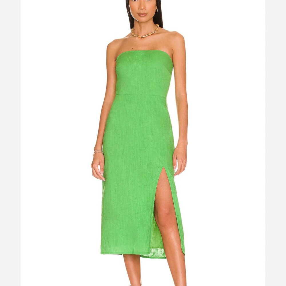 SNDYS Serena Midi Dress in Green